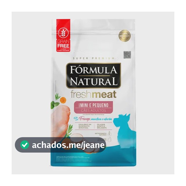Fórmula Natural Fresh Meat Cães Adultos Mini E Pequeno 2,5kg