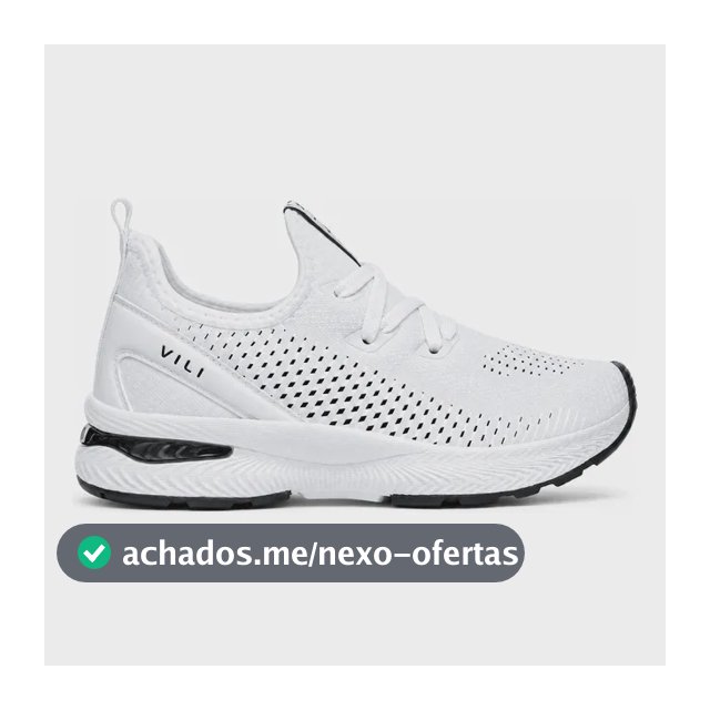Tênis Branco Feminino Vili Para Caminhada Academia Treino