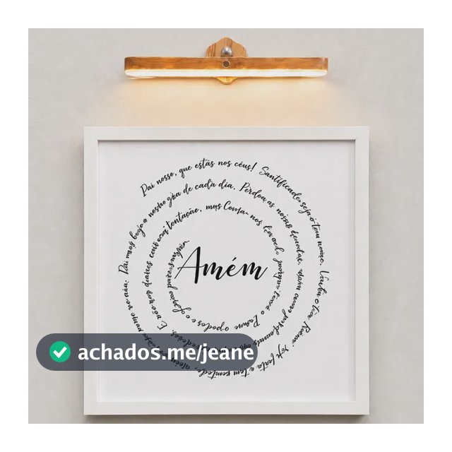 Quadro Caixa De Luz 43x43 Resinado Oração Do Pai Nosso