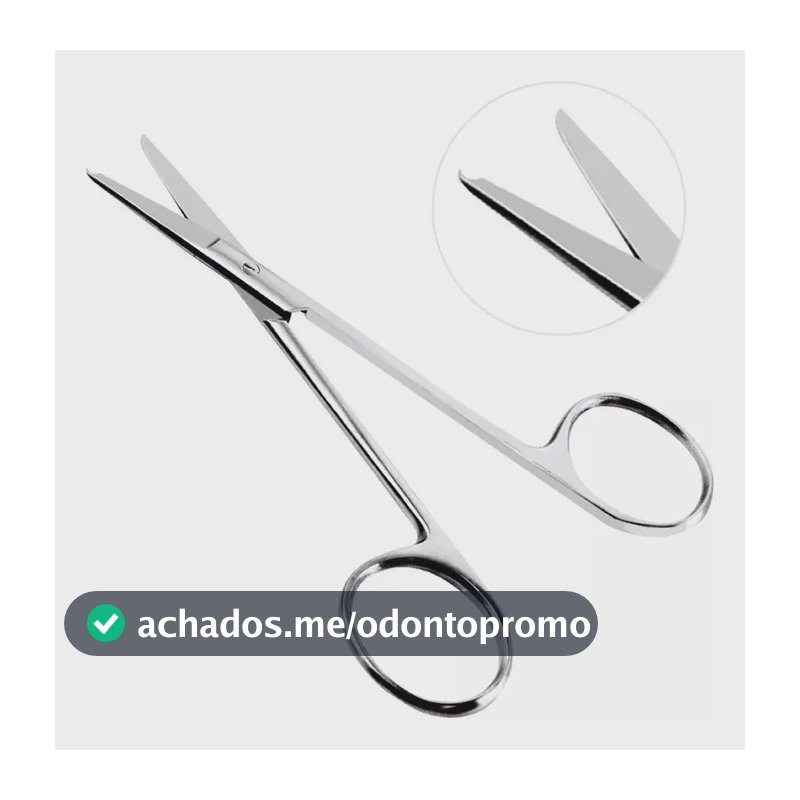 Tesoura Spencer Pontos E Sutura Reta 12cm Aço Inoxidável Abc
