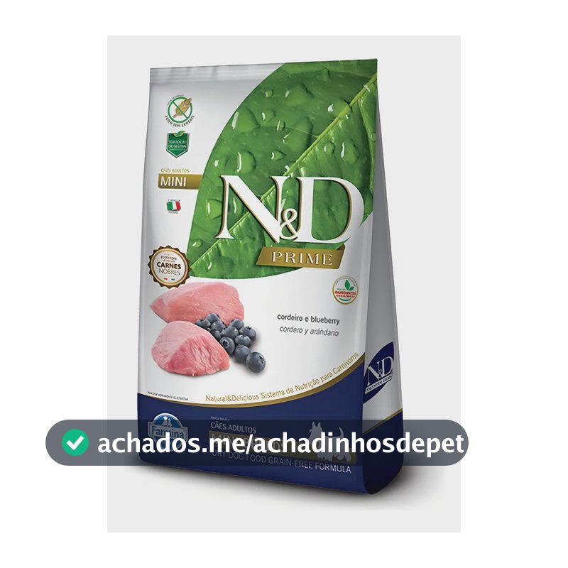 Ração N&d Prime Cães Adultos Mini Cordeiro 10,1kg