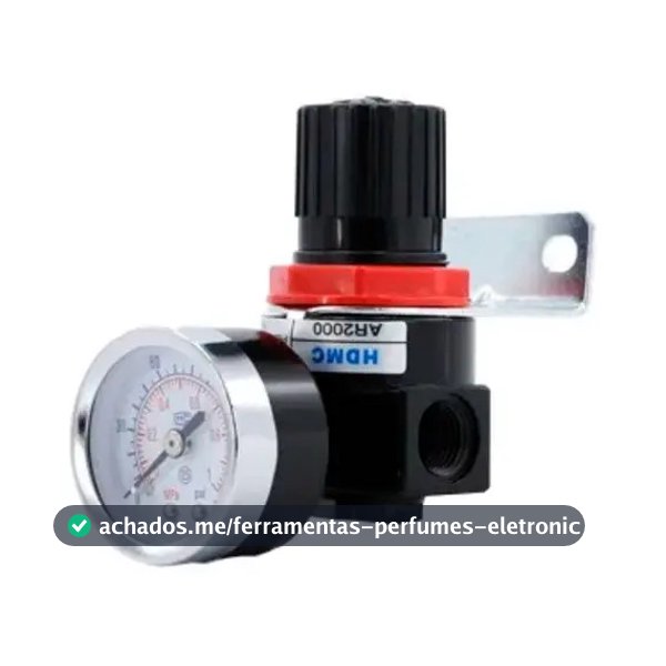 Regulador Pressão Compressor Manômetro 1/4 Ar-2000