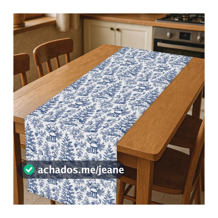 Trilho Caminho De Mesa Posta Decoração Natal 045x2,20 2t-023 Natal
