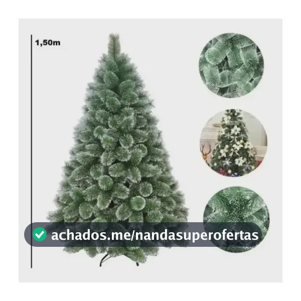 Árvore De Natal Pinheiro Neve 1,50m 260 Galhos Pom Pom Verde Com Pontas Nevada Grande Pinheiro Toque De Neve Cheia Luxo LuvinCo