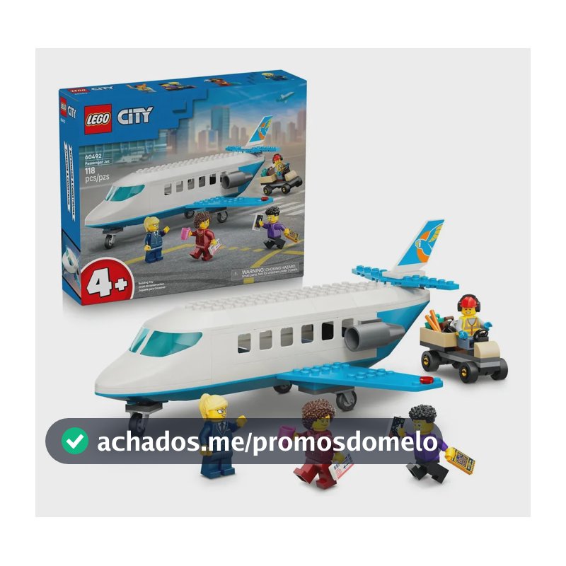 Avião De Passageiros Lego City 118 Veículos Da Cidade