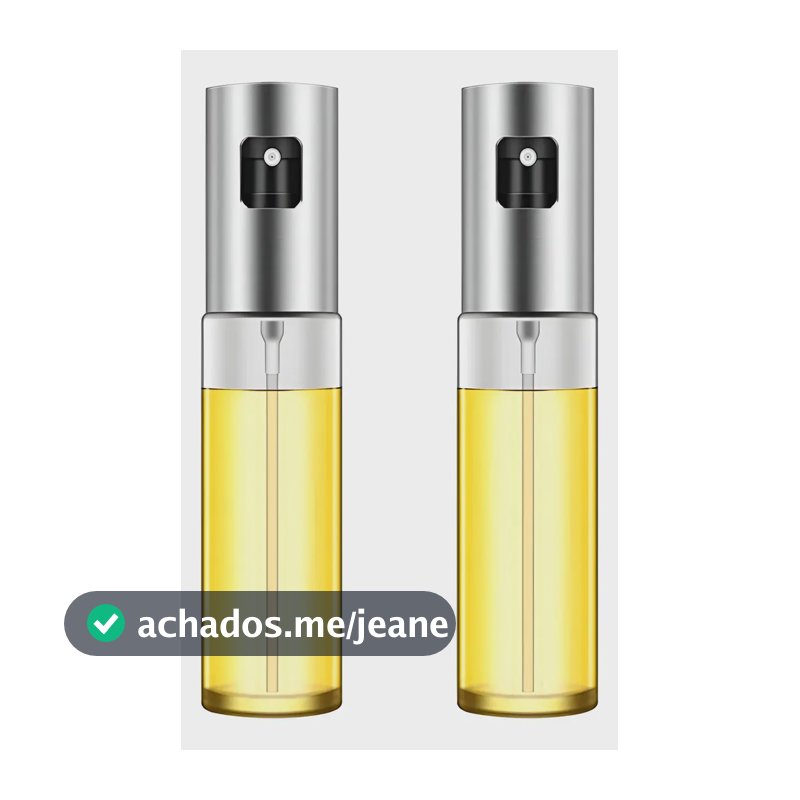 Kit 2 Pulverizador Spray De Azeite , Vidro, 100ml, , Saladas Prateado