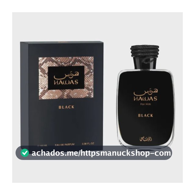 Perfume Hawas Black Rasasi Eau De Parfum 100 Ml Edp Arabe