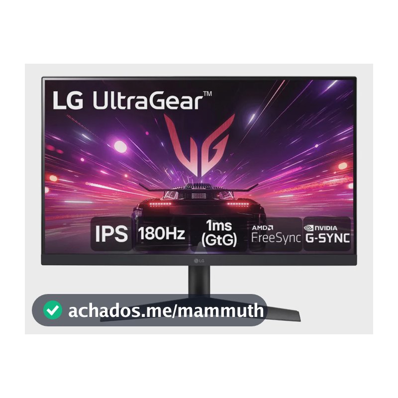 Monitor Gamer LG UltraGear 24”IPS Full HD 180Hz 1ms (GtG) NVIDIA G-SYNC AMD FreeSync HDR10 sRGB 99% HDMI DisplayPort, Preto- 24GS60F