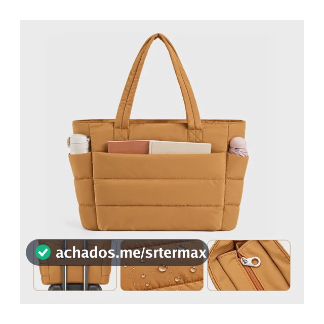 Bolsa Tote Puffer Feminina Grande Moderna Bag Ombro Academia