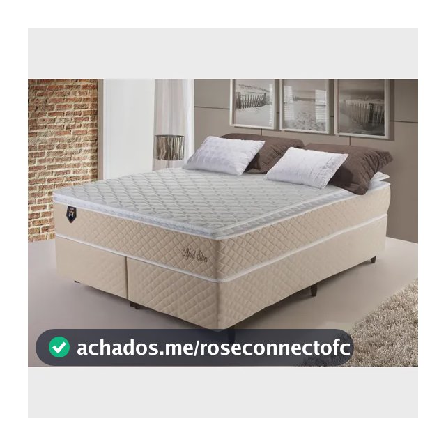 Cama Box King Size Alford 193x203x66 Bege C/ Molas Ensacadas