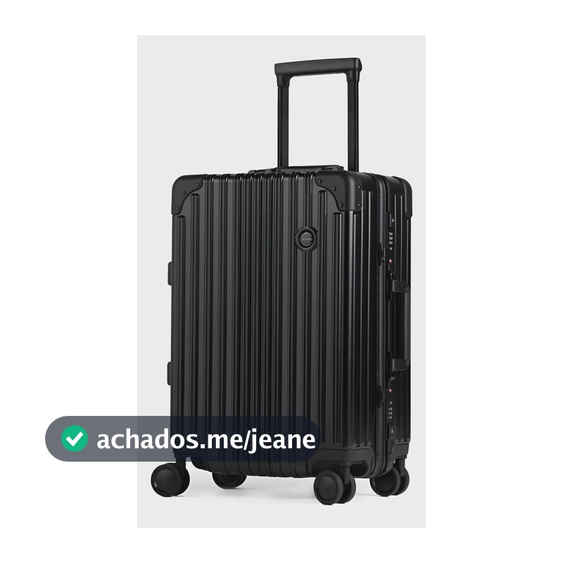 Mala de Viagem de Bordo 3 kg Policarbonato 4 Rodas 360° e Alça Lateral Kyoto Ii Preta