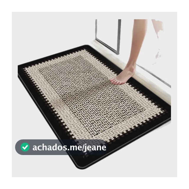 Tapete Passadeira Antiderrapante Para Cozinha 60 Cm 40 Cm Negro