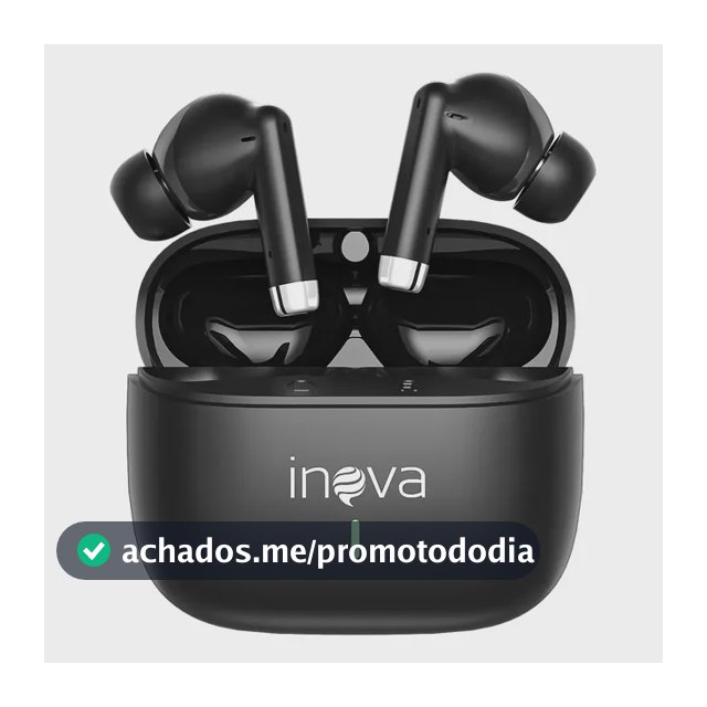 Fone De Ouvido Sem Fio Bluetooth 5.3 Tws Intra-auricular 50h Fone De Ouvido Bluetooth Sem Fio Tws Bateria De Longa Duração Cor Preto, Inova