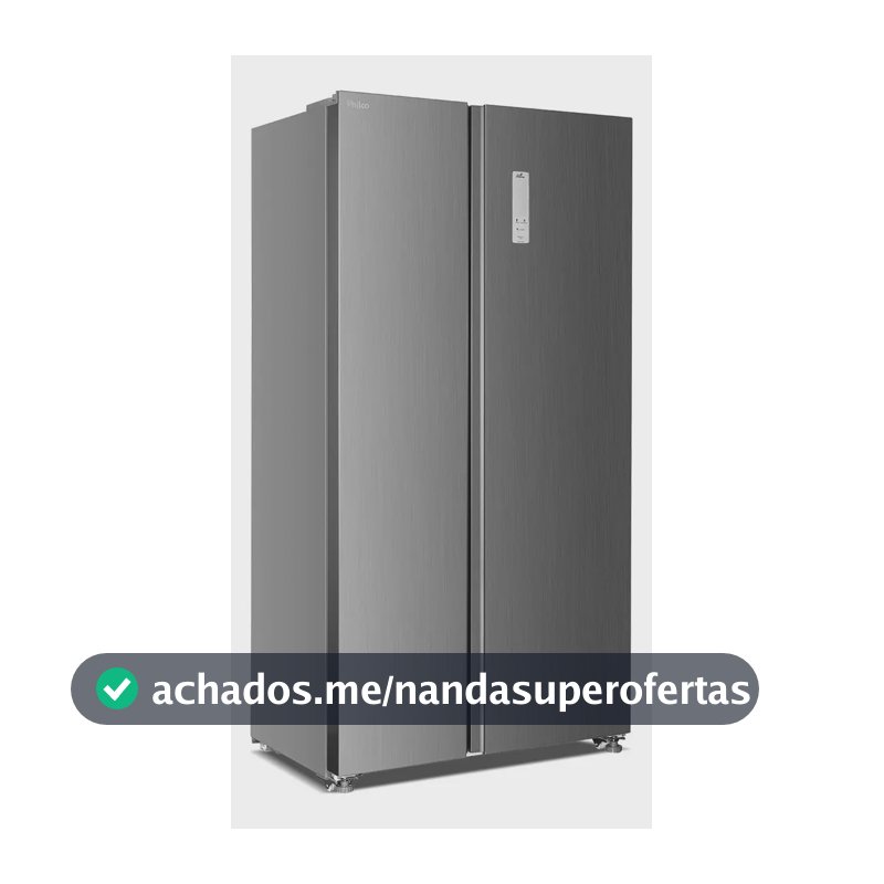 Geladeira 437L Philco Inverter Side by Side Inox PRF535I