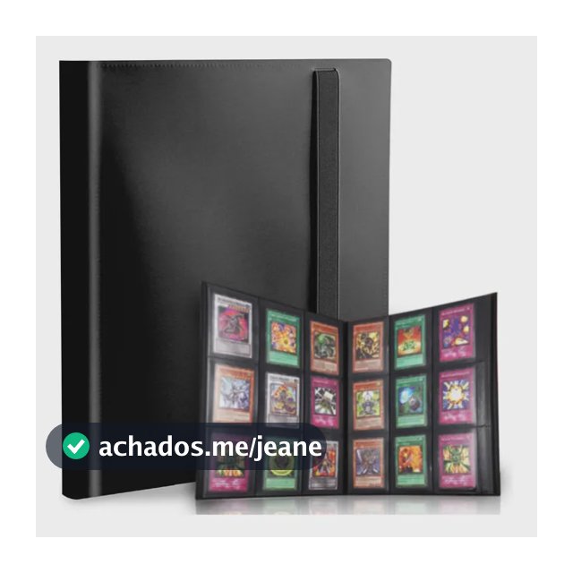 Fichário Álbum Para Cartas Pokémon - 360 Cartas Pasta Otug Preto