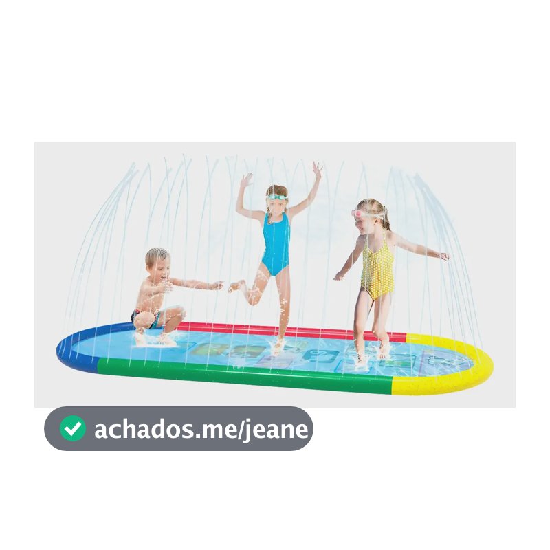 Splash Sprinkler Piscina Pad Escorregador Infantil 250x100cm Azul