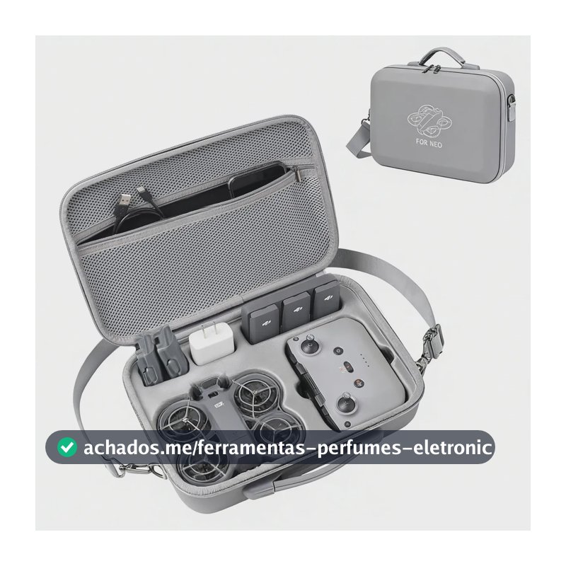 Para Dji Case Drone Neo 2 E Acessórios Resistente a respingos Conveniente Pequeno Armazenamento Transversal E Portátil Cinza
