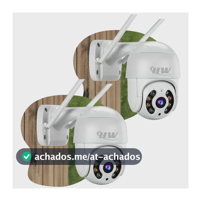 Kit 2 Câmeras Segurança Ip Interna Externa Wifi iCSee Infravermelho Prova D’Água - HW