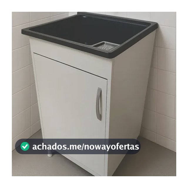 Tanque Com Gabinete Mdf 46x84 Cm Pequeno 26 Litros Montado Preto