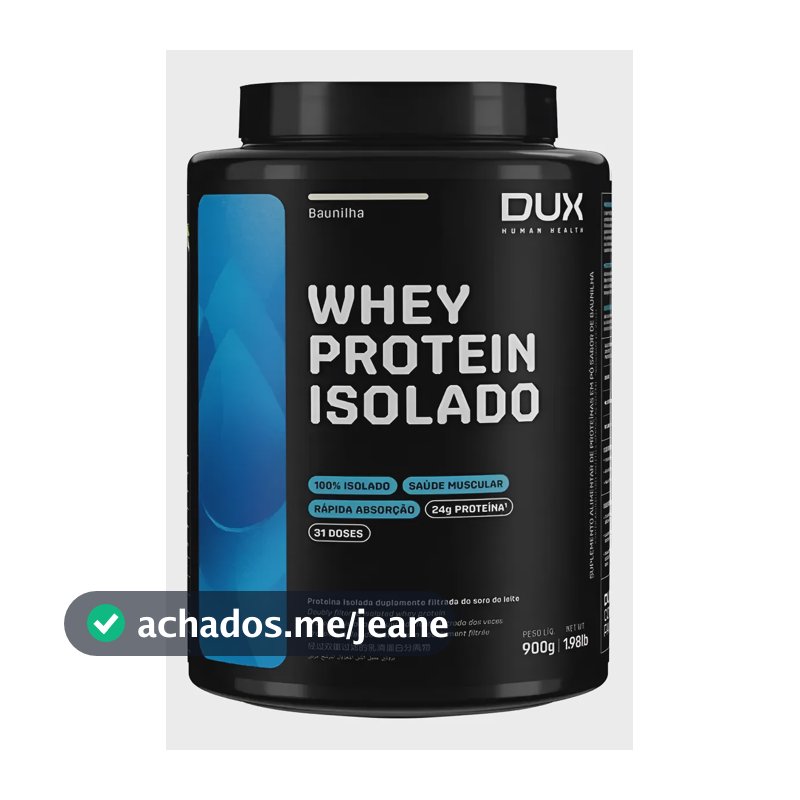 Whey Protein Isolado Baunilha Dux Human Health 900g Baunilha