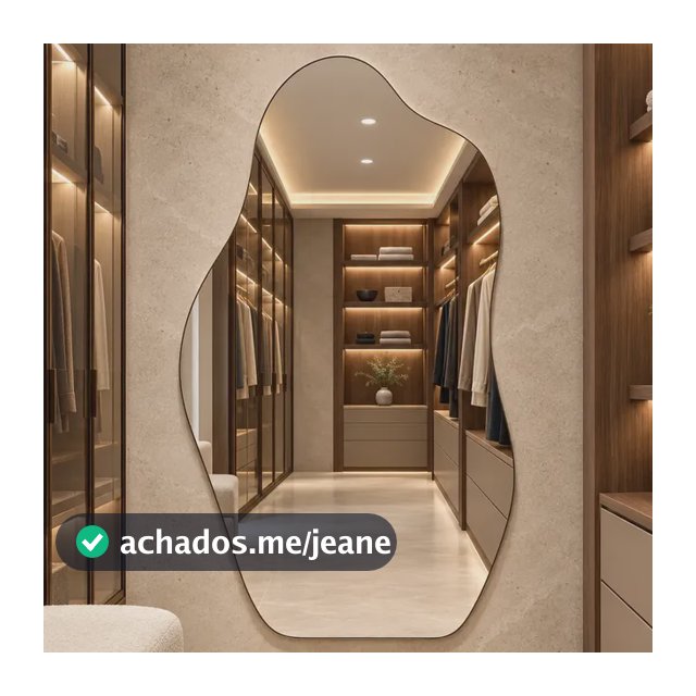 Espelho Rocco Corpo Inteiro Organico 90x40 Pinterest Grande Orgânico - Suporte