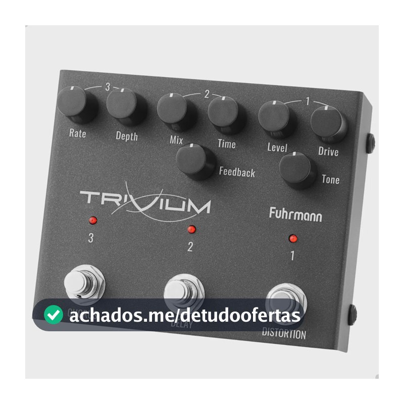 Pedal Efeito Analógico Multiefeitos Distortion Delay Chorus Preto