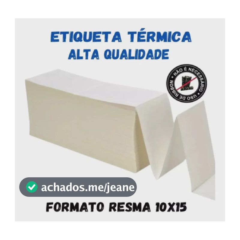 4000 Etiqueta 10x15 Para Impressora Térmica C/ Serrilha Resm Cor Branco Gigantes do Bazar
