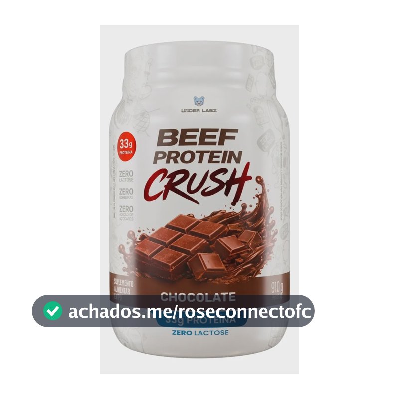 Beef Protein Crush Under Labz Whey Isolado Hidrolisada Carne Beef Protein Chocolate 910g