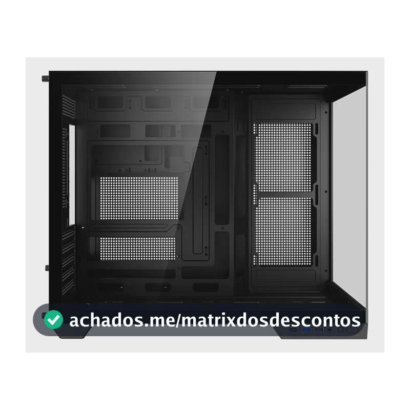 Gabinete Aquário Kalkan Saga Micro-ATX Preto KLK00043 com USB 3.0