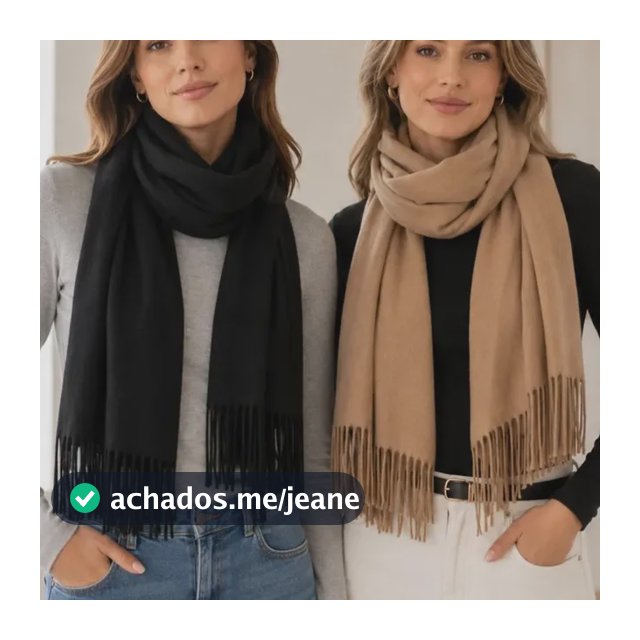 Kit 2 Cachecol Lenço Echarpe Pashmina Xale Feminino 35x175cm