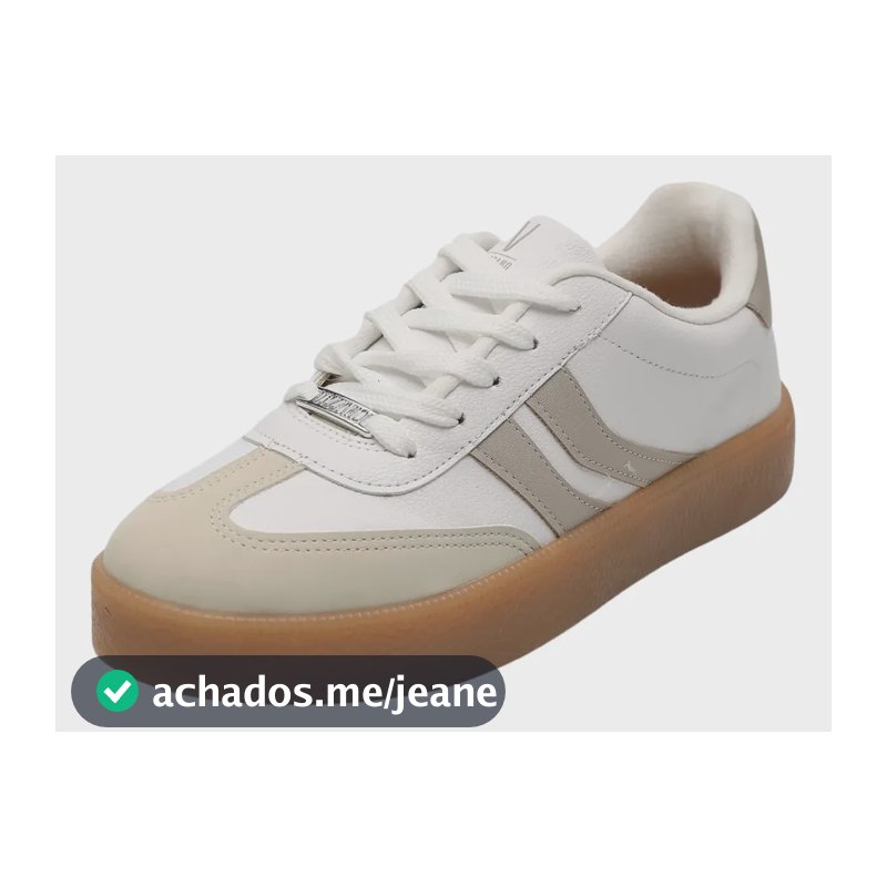 Tênis Feminino Vizzano Casual Dia A Dia Confortável Cinza Liso 38 Br