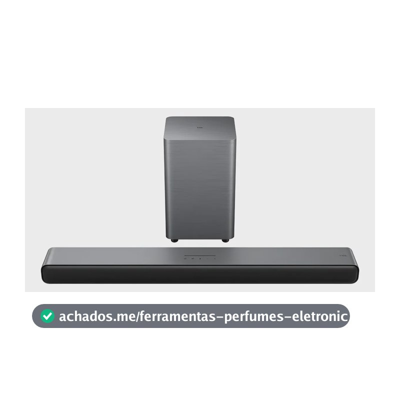 Soundbar Tcl S55h 2.1 Canais Bluetooth Subwoofer Sem Fio Preto Bivolt