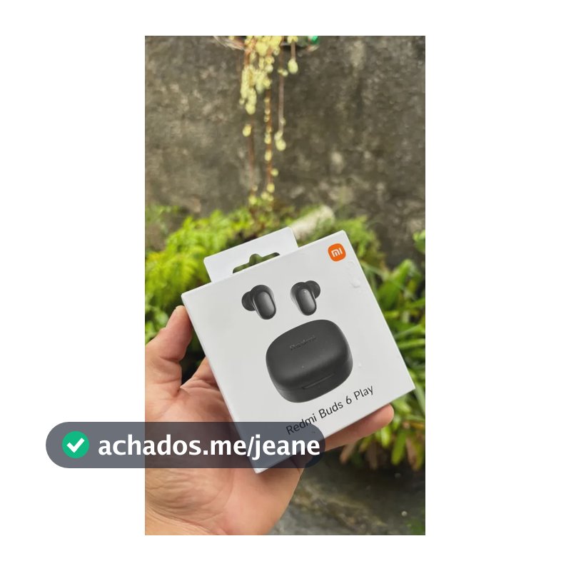 Fone De Ouvido Sem Fio Xiaomi Redmi Buds 6 Play Preto