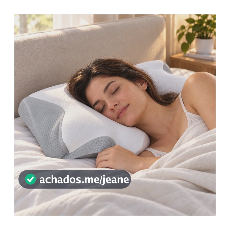 Travesseiro Cervical Espuma Viscoelástica Borboleta Branco