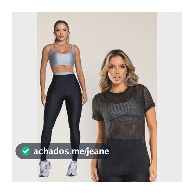 Kit Conjunto Cropped Legging + Blusa Fitness Academia P