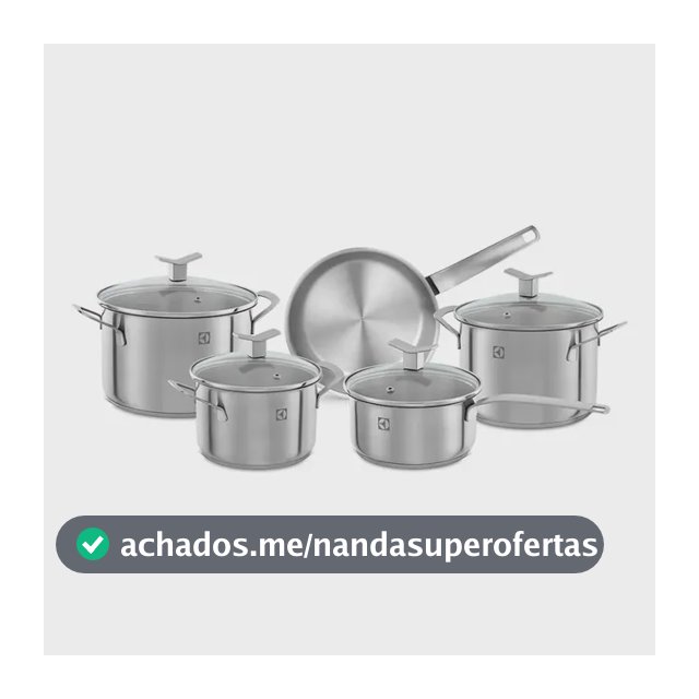 Electrolux Jogo de Panelas em Inox com 5 Peças Design com Fundo Triplo