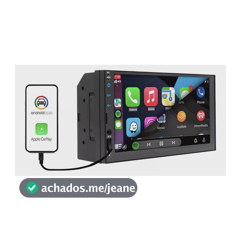 Multimídia Mp5 2din 7 Carplay Android Auto Espelhamento Usb H-Tech