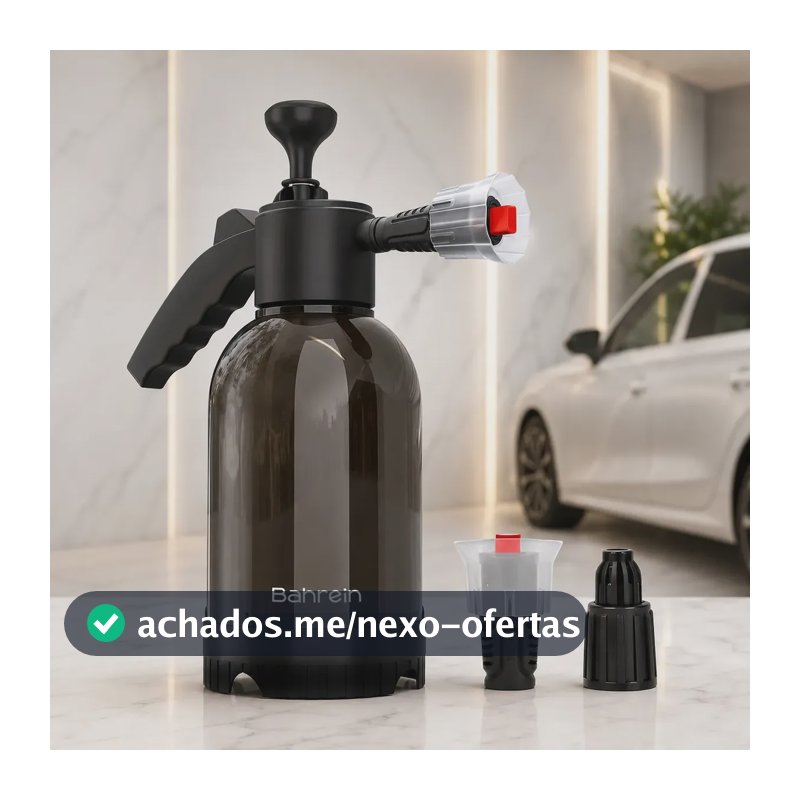 Pulverizador Manual Rezzet 2 L para Snow Foam com 3 Bicos e Espuma Ativa
