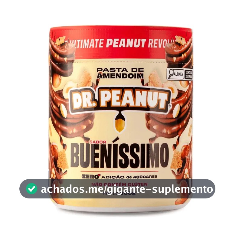 Suplemento em pasta Dr. Peanut Melhor Pasta de Amendoim amentoim cremosa sabor Bueníssimo x 600g