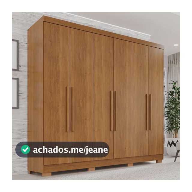 Guarda-roupa Casal 6 Portas 2 Gavetas França Cinamomo
