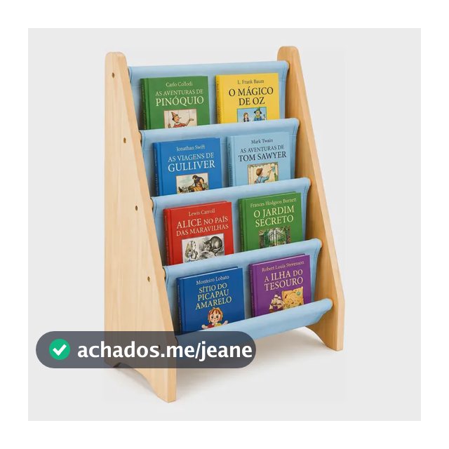 Estante Livros Infantil Rack Organizador Madeira Montessori Azul