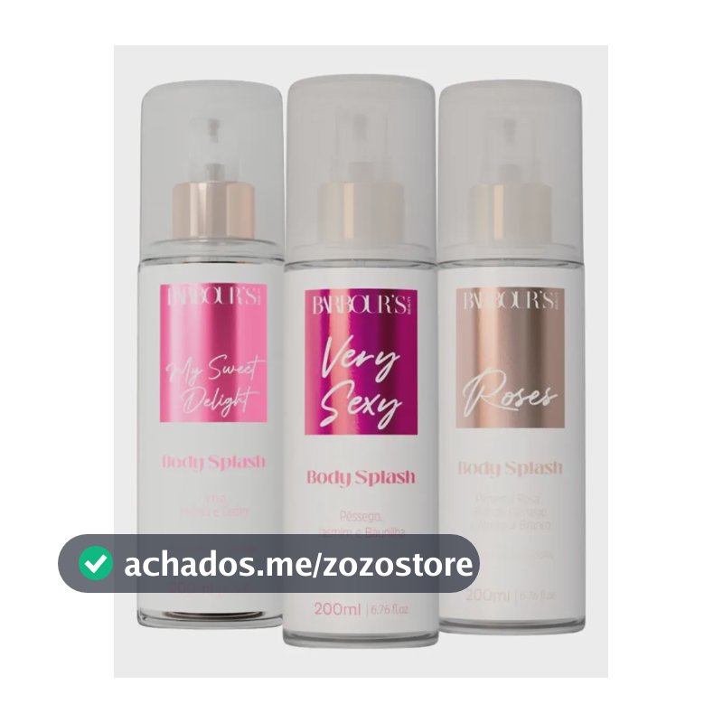 Kit 3 Body Splash Good Graces Delight Roses Barbour's Beauty