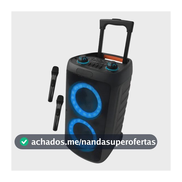 Caixa De Som Bluetooth Amplificada Grande Potencia Hz-2000 + 2 Microfones Sem Fio Limpo