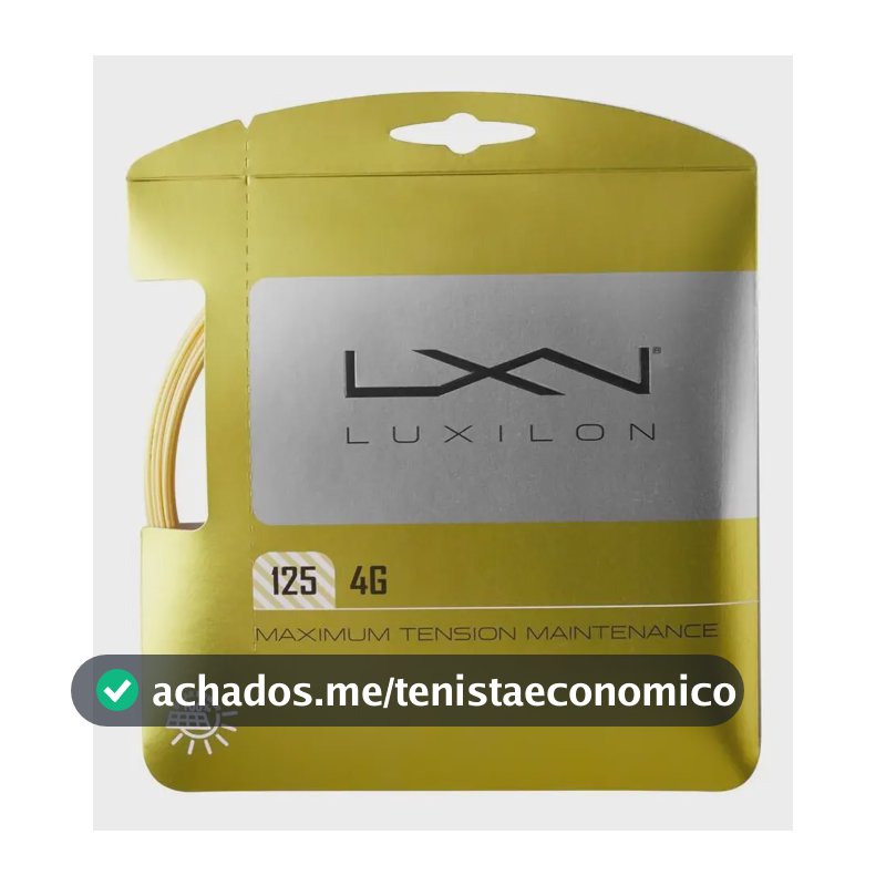 Corda De Raquete Luxilon 4g Calibre 1.25 Gold - Cartela Amarelo