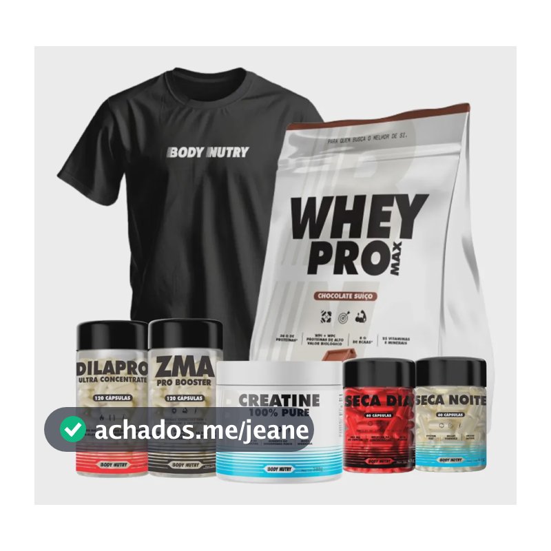 Kit Whey Pro+ Seca Dia+ Noite + Creatina Pura + Zma+ Dilapro Chocolate/pretag