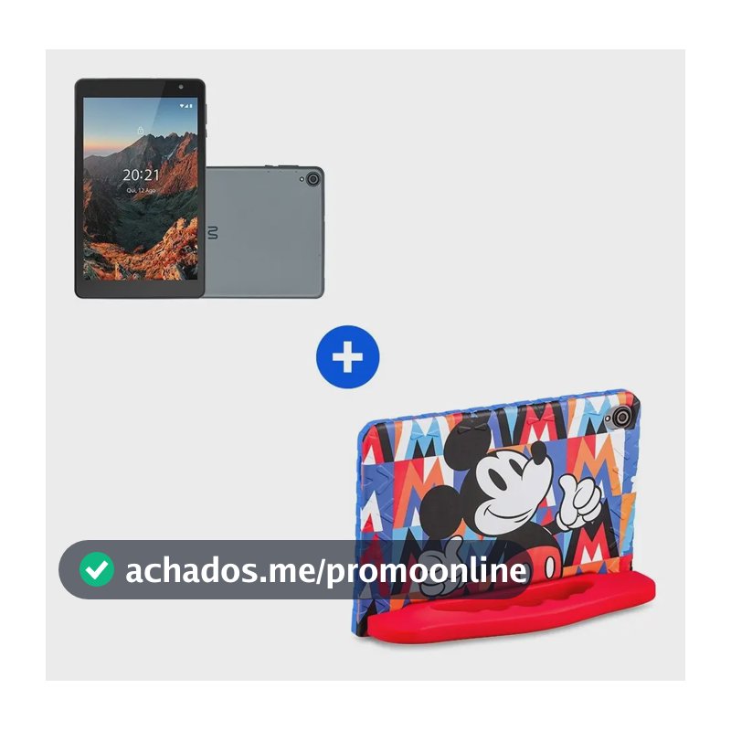 Tablet Infantil Mickey Wi-fi 6gb Ram 64gb Tela 8 Pol. Nb438 Azul