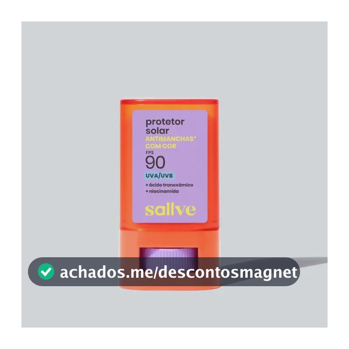 Protetor Solar Antimanchas Com Cor 2 Em Bastão 90fps Sallve
