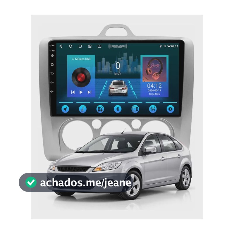 Central Multimídia Ford Focus 2009 A 2013 Carplay Android 9p