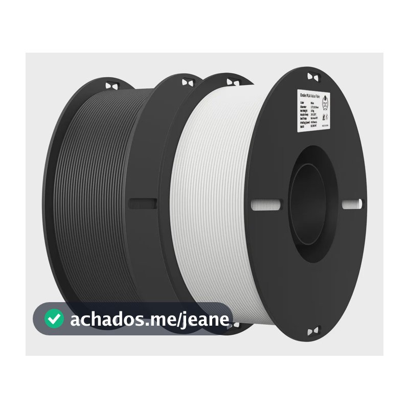 Kit 2kg Filamentos Ender-pla Creality Preto/branco