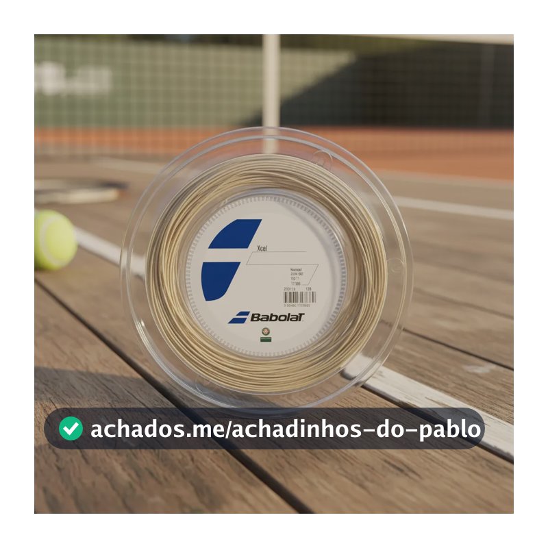 Corda Babolat Xcel 17 1.25mm Multifilamento Rolo C/ 200m 1.25 Mm Natural